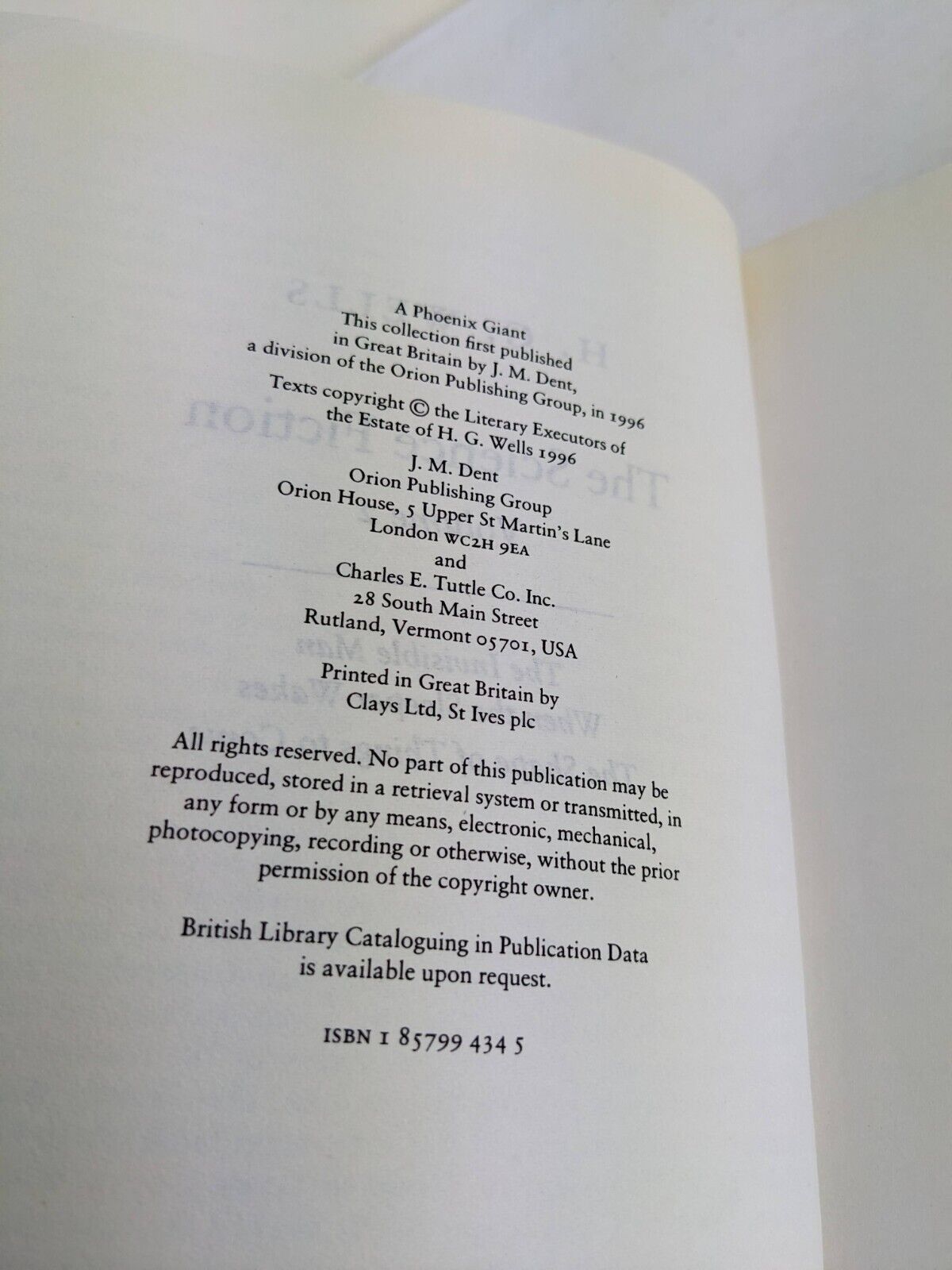 Invisible Man, Sleeper wakes & Shape of things to come H. G. Wells 1996
