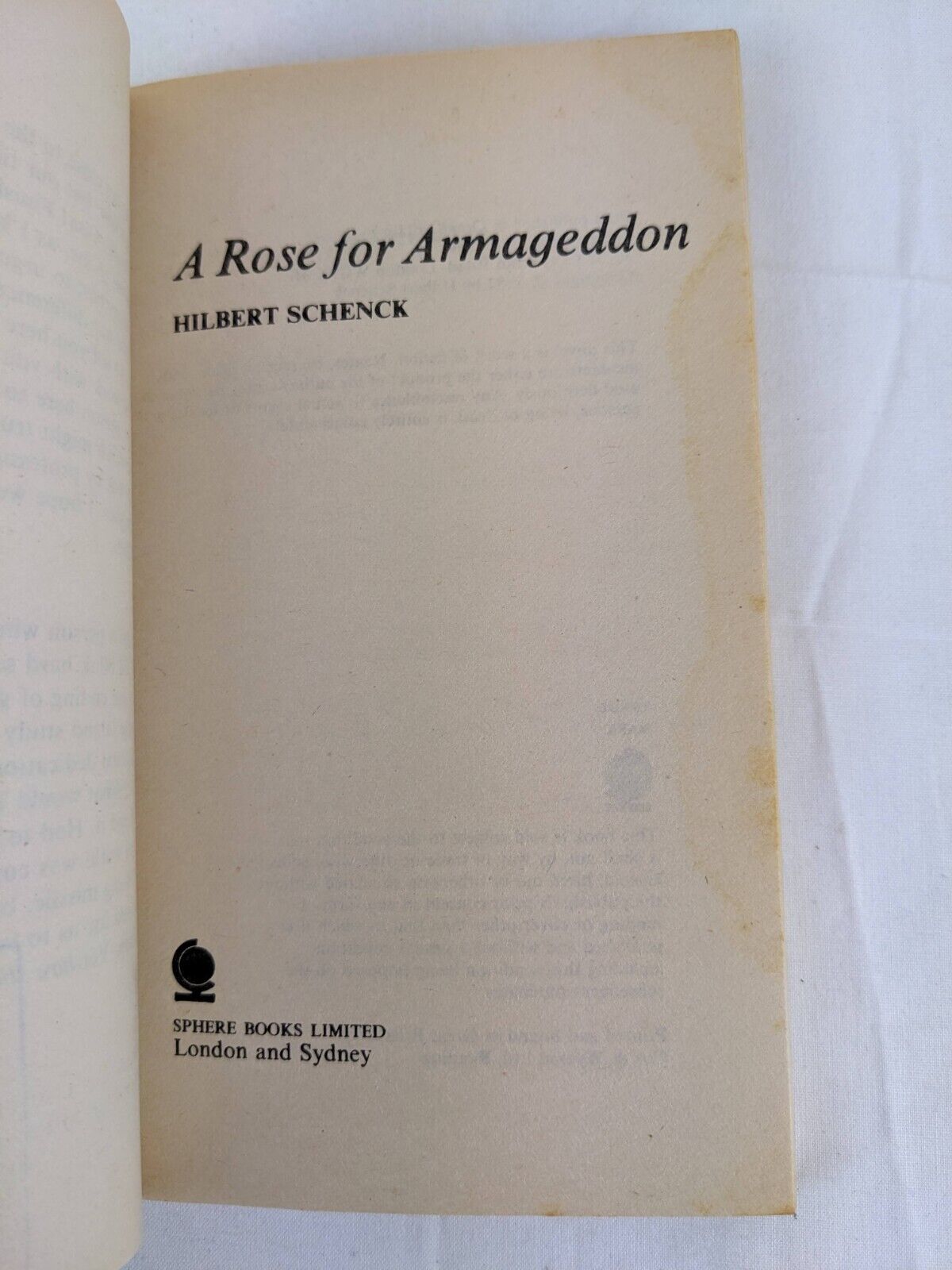 A rose for armageddon by Hilbert Schenck 1984