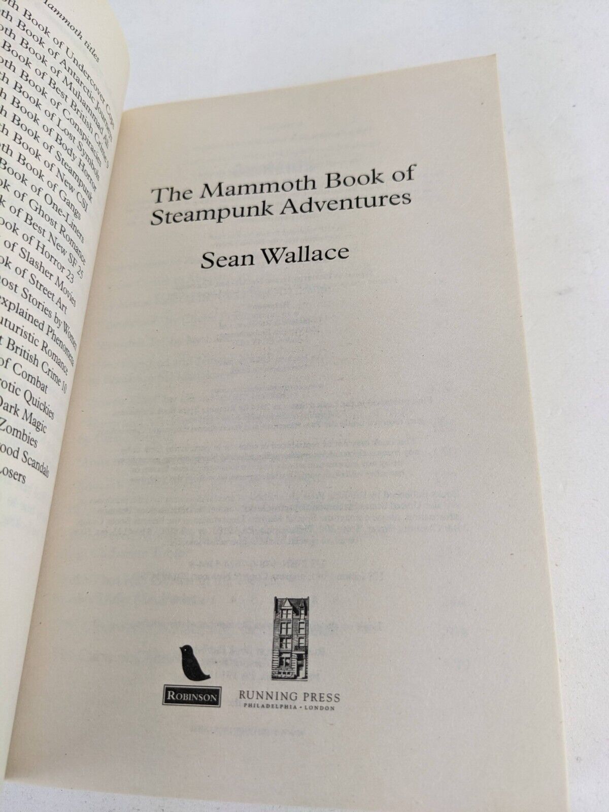 The mammoth book of Steampunk adventures by Sean Wallace 2014