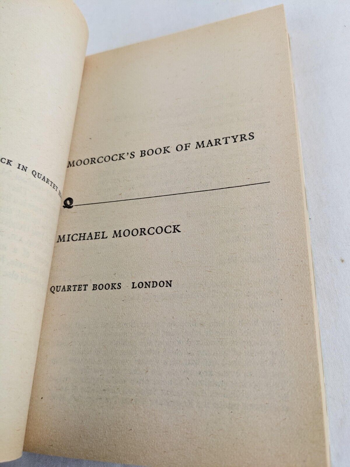 Moorcock's book of Martyrs by Michael Moorcock 1976