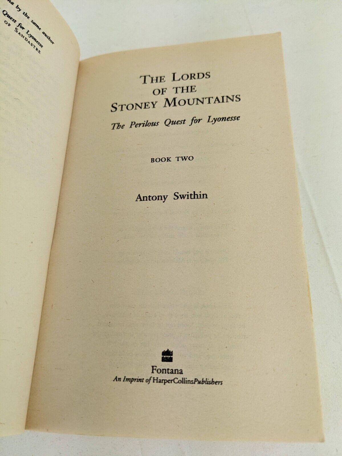 The Perilous quest for Lyonesse complete series by Antony Swithin 1990