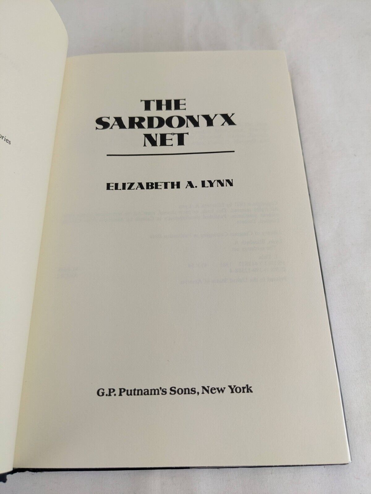 The Sardonyx net by Elizabeth A. Lynn 1981 Hardcover US First Edition sci fi