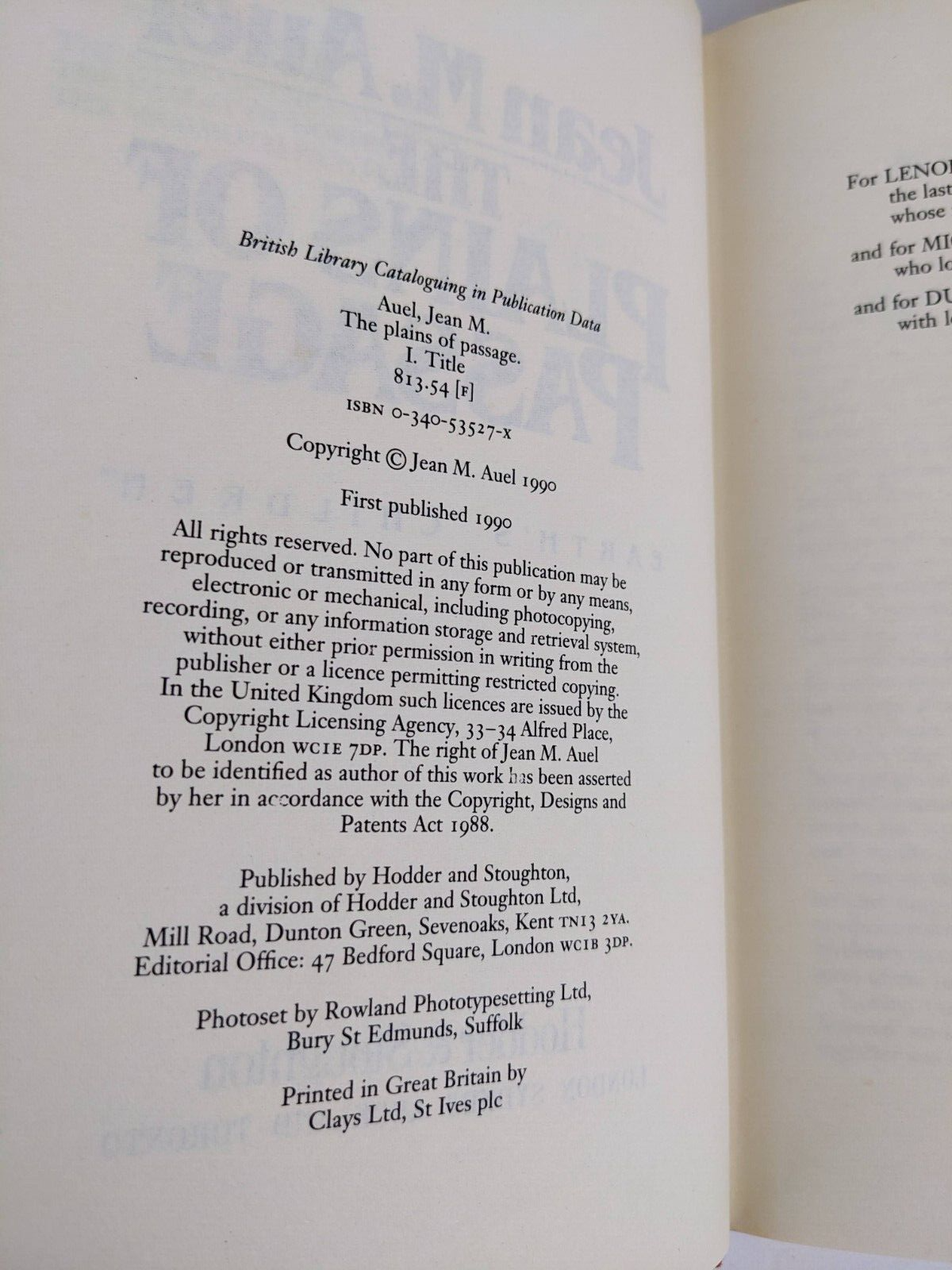 Children of the earth by Jean M. Auel books 3-6 Mammoth, Passage, Stone & caves