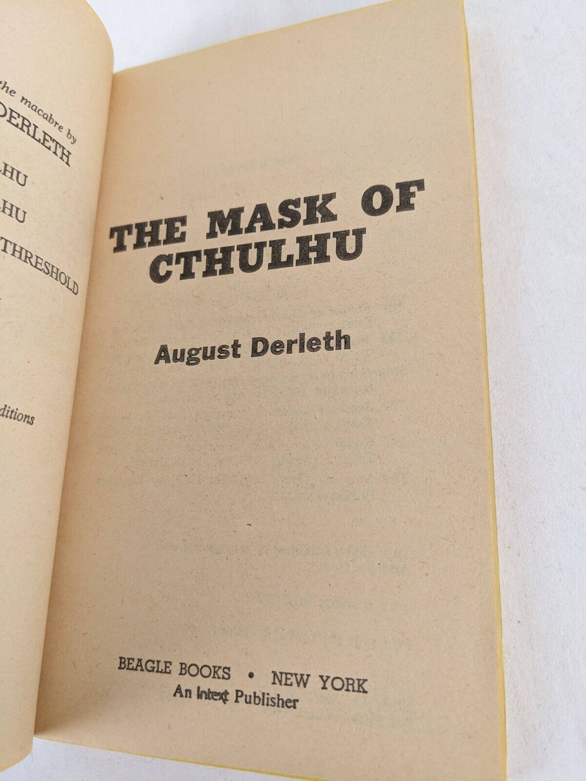 The mask of Cthulhu by August Derleth 1971 Beagle Books