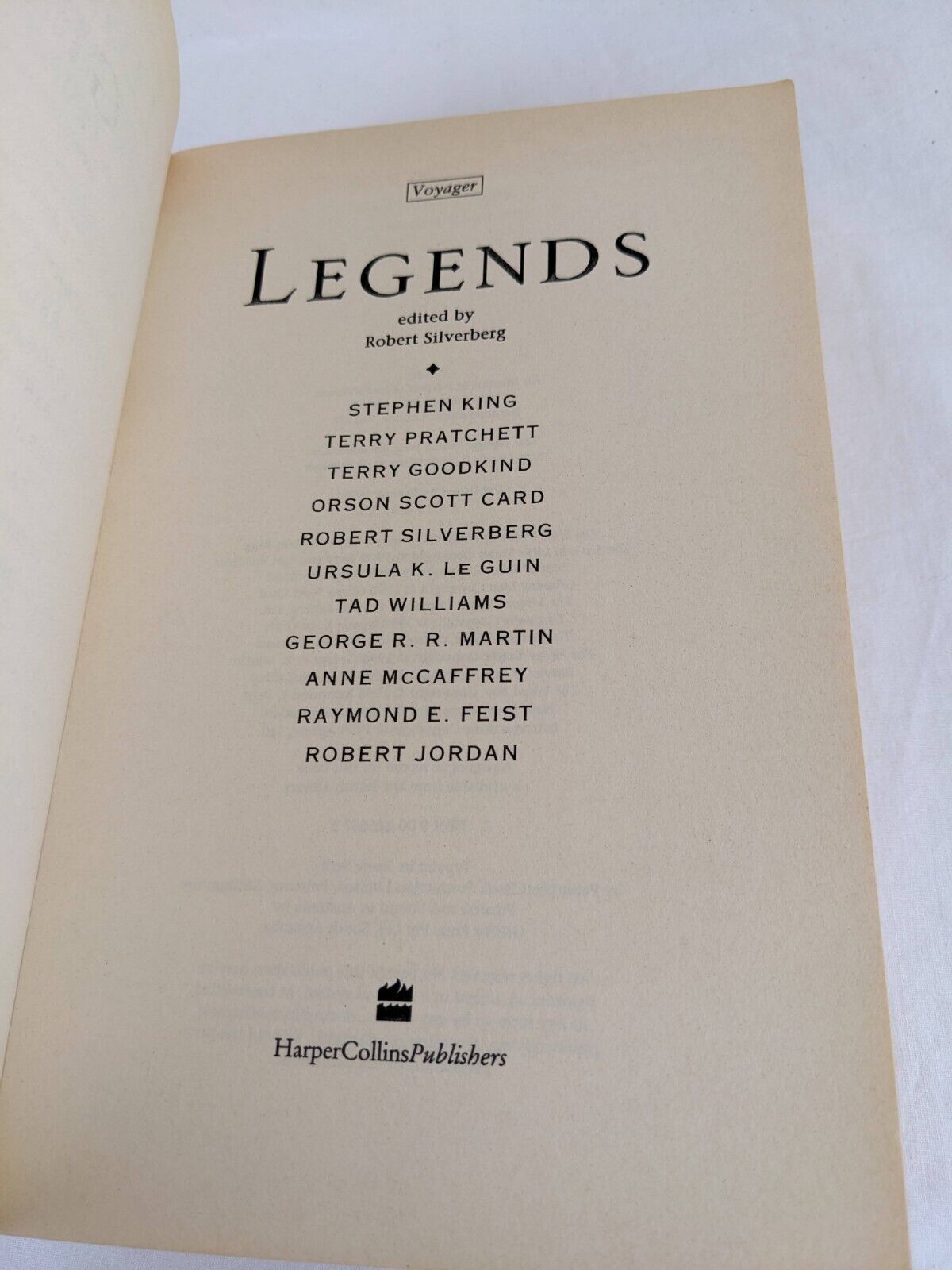 Legends edited by Robert Silverberg 1998 Fantasy Short Stories