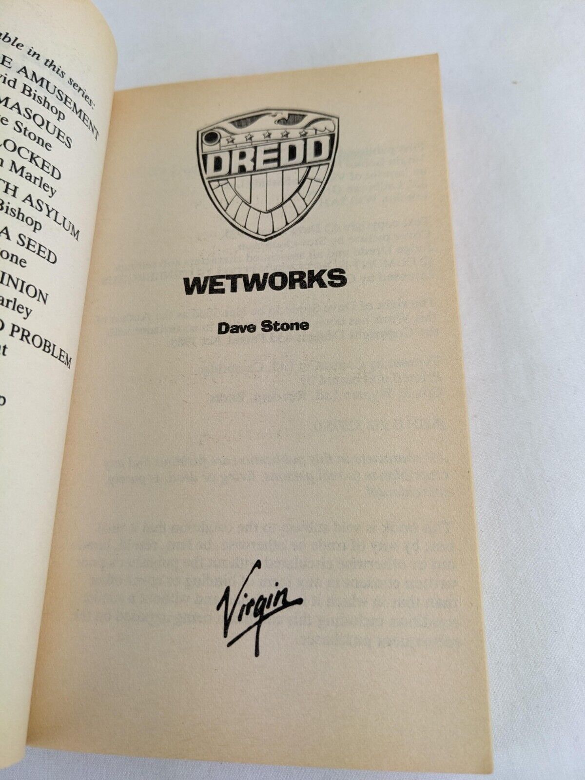 Wetworks by Dave Stone 1955 Judge Dredd