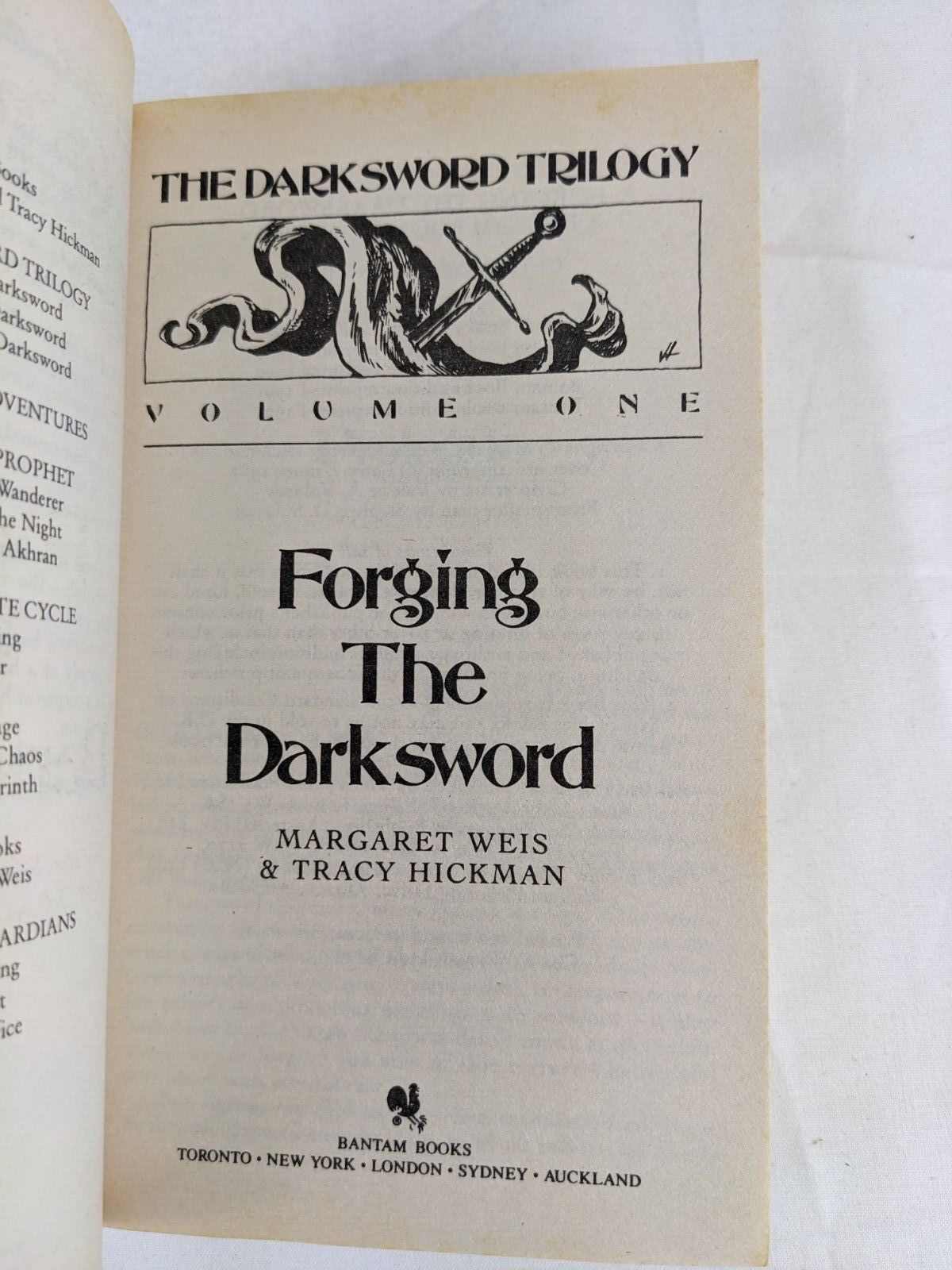 The darksword trilogy by Margaret Weis & Tracy Hickman 1994 - Alternate cover