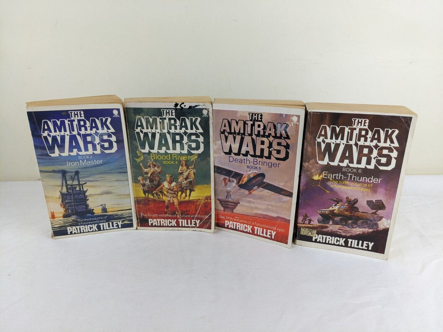 Amtrak wars books 3-6 by Patrick Tilley 1987 Master, River, Bringer, Earth-thund