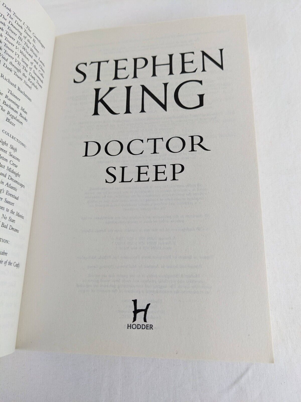 Doctor sleep by Stephen King 2013