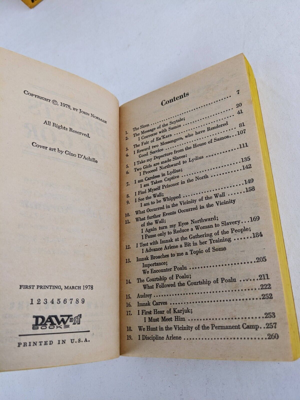 Gor series by John Norman x 9 Daw SF editions 1974