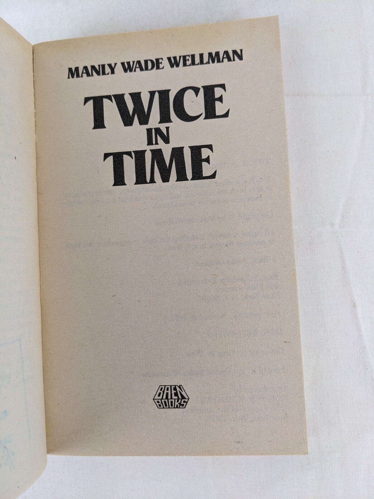 Twice in time by Manly Wade Wellman 1988