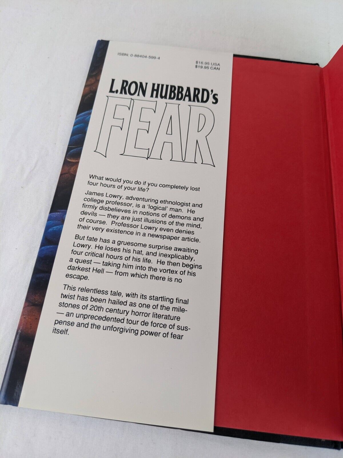 Fear by L. Ron Hubbard 1991 Hardcover First Edition Horror science fiction