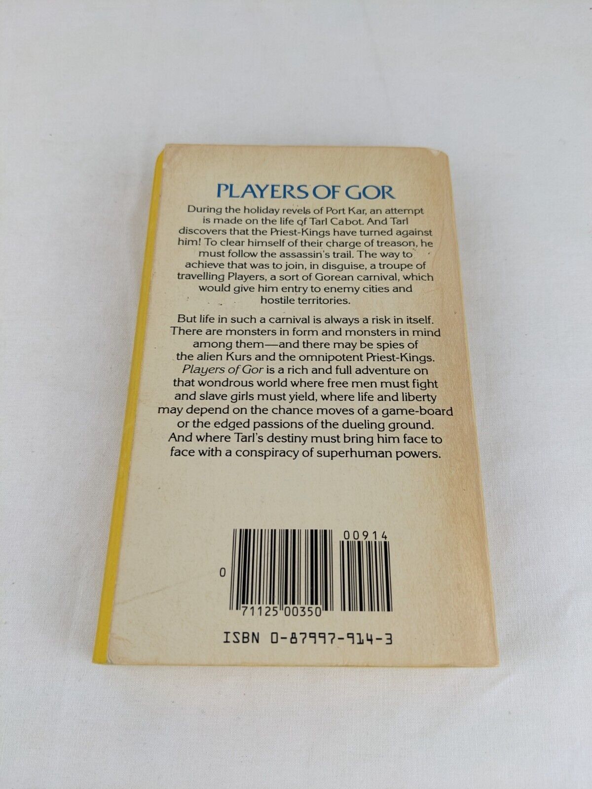 Players of GOR by John Norman 1984 First Printing