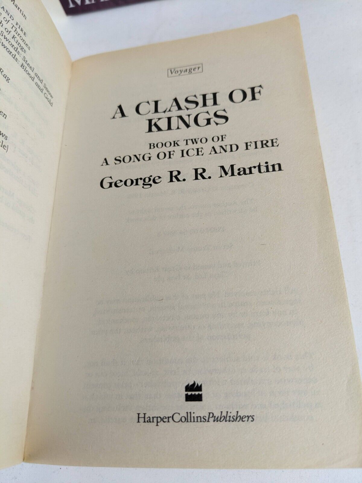 A Clash of Kings & A storm of swords by George R.R. Martin 2003 Ice & Fire