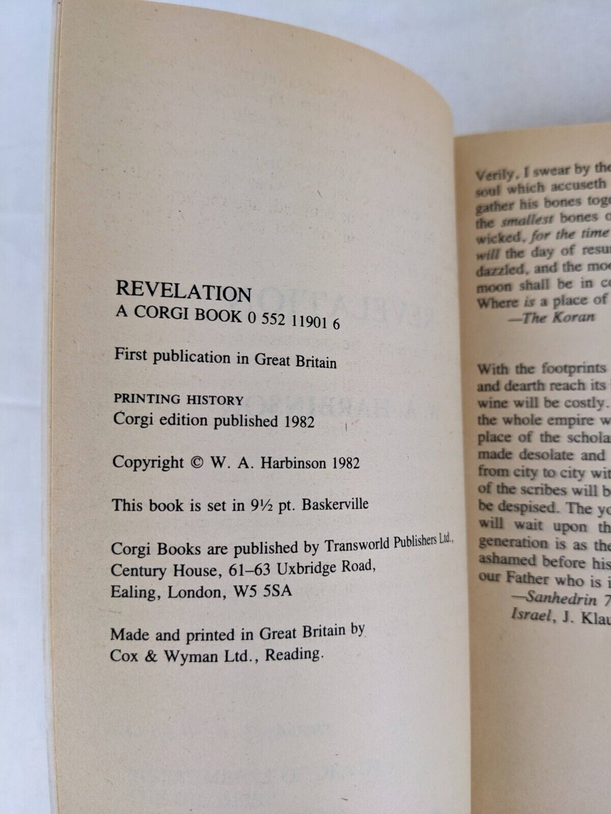 Revelation by W. A. Harbinson 1982