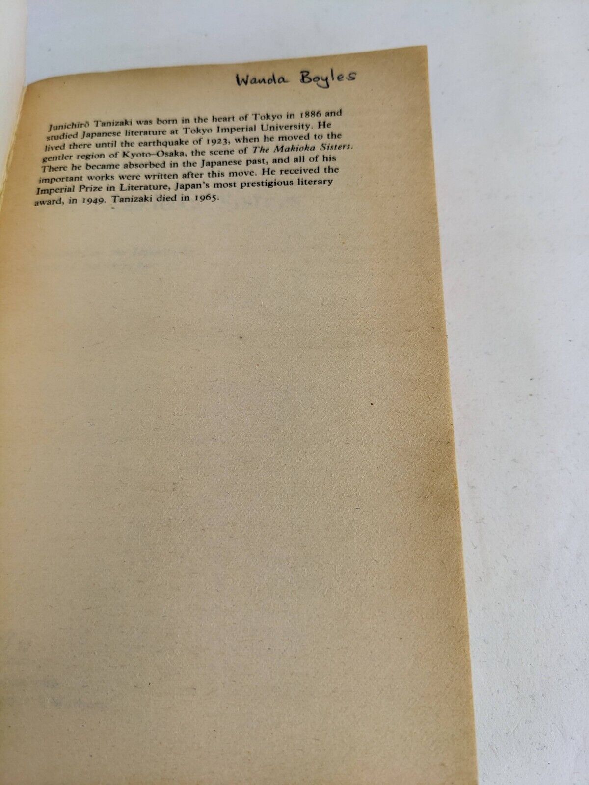 The makioka sisters by junichiro Tanizaki 1983