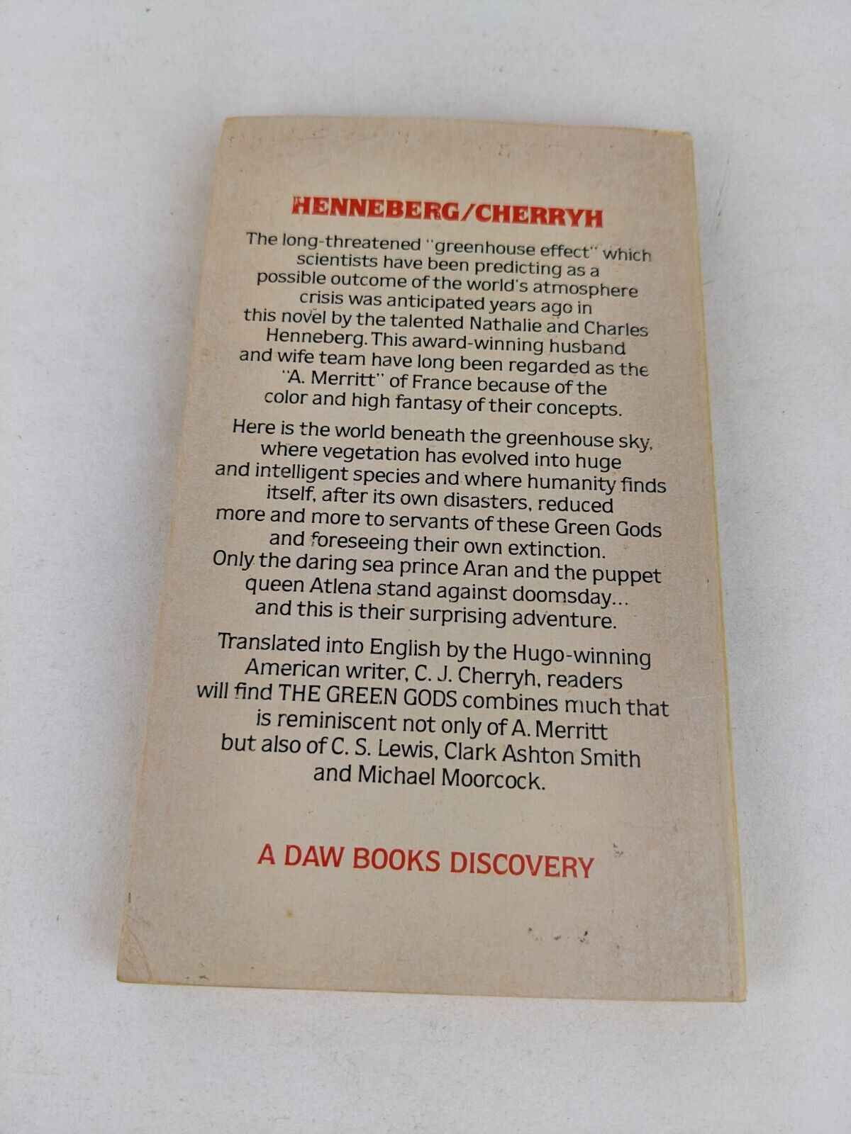 The green gods by N.C. Henneberg translated by C.J. Cherryh 1980 DAW SF