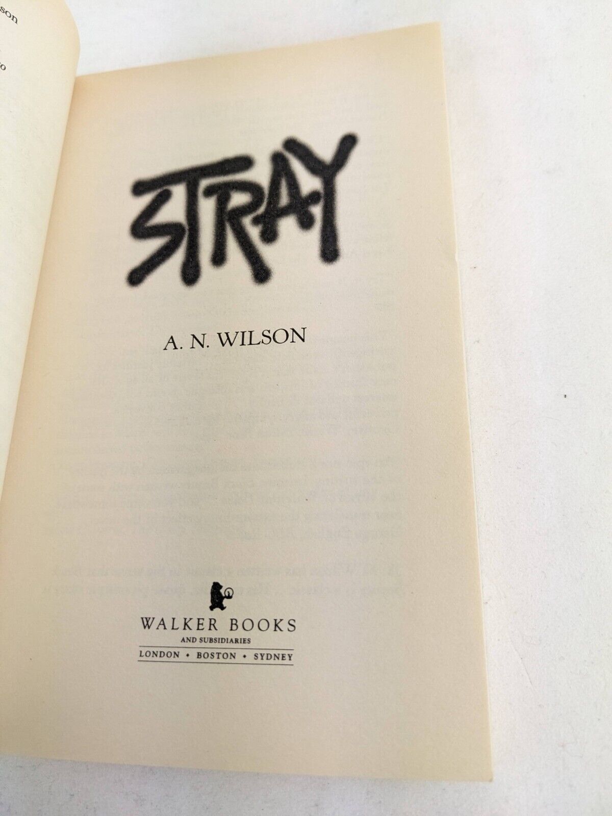 Stray by A.N. Wilson 2002
