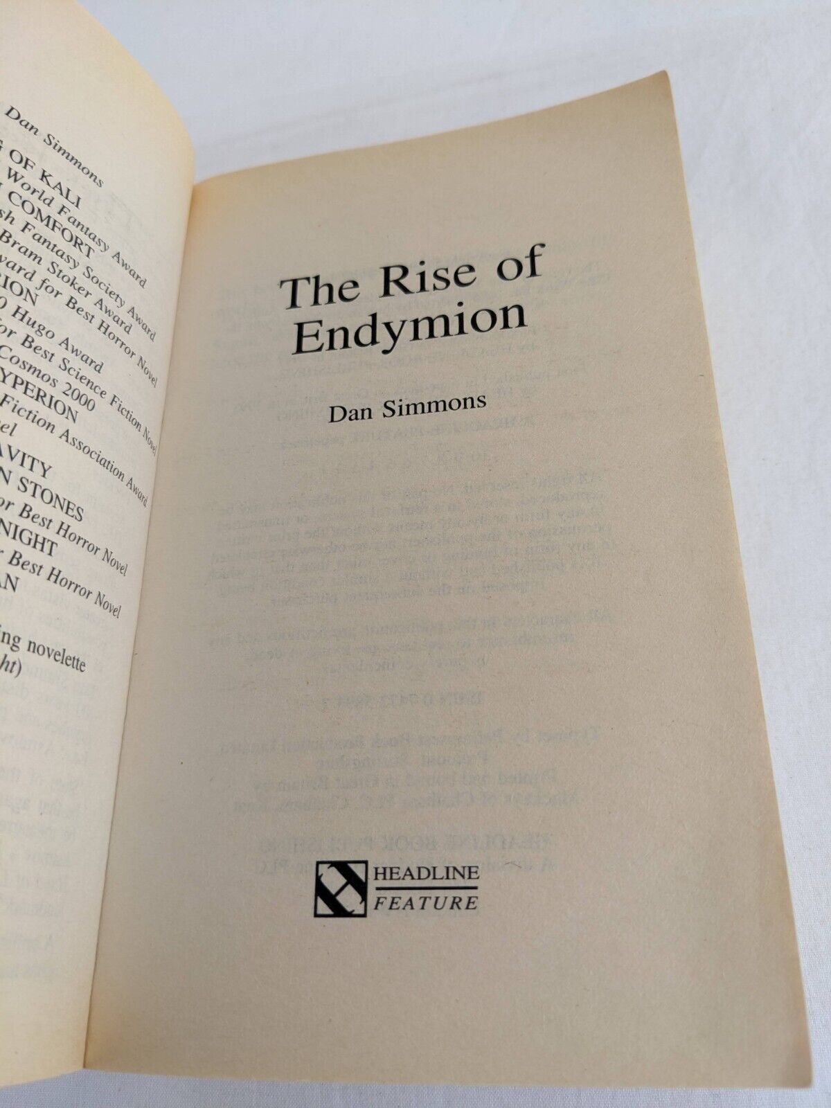 The rise of Endymion by Dan Simmons 1998