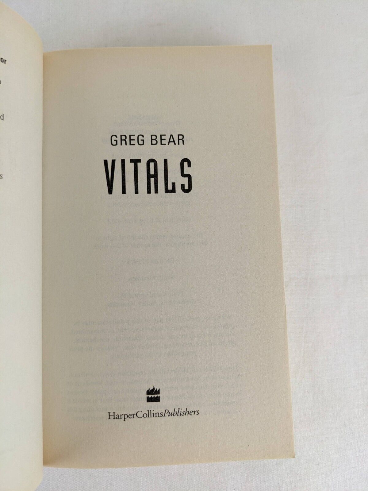Vitals by Greg Bear 2003