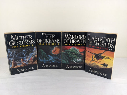 Star Requiem series complete by Adrian Cole -Storms, dreams, heaven, worlds 1989