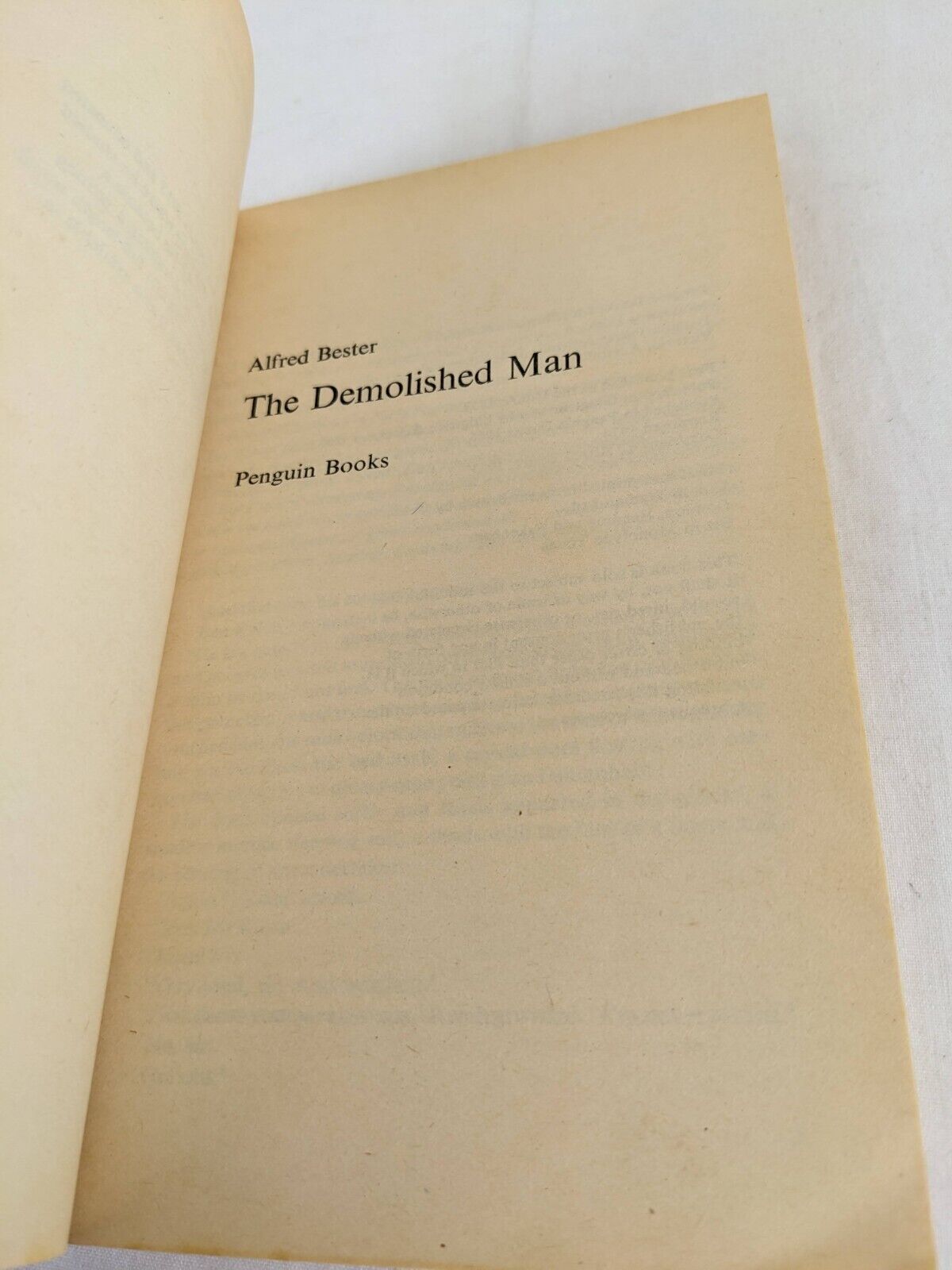 The demolished man by Alfred Bester 1974 David Pelham Penguin Science Fiction