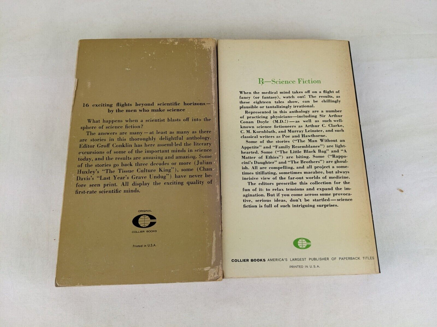 Great science fiction by Scientists & about doctors edited by Groff Conklin 1962