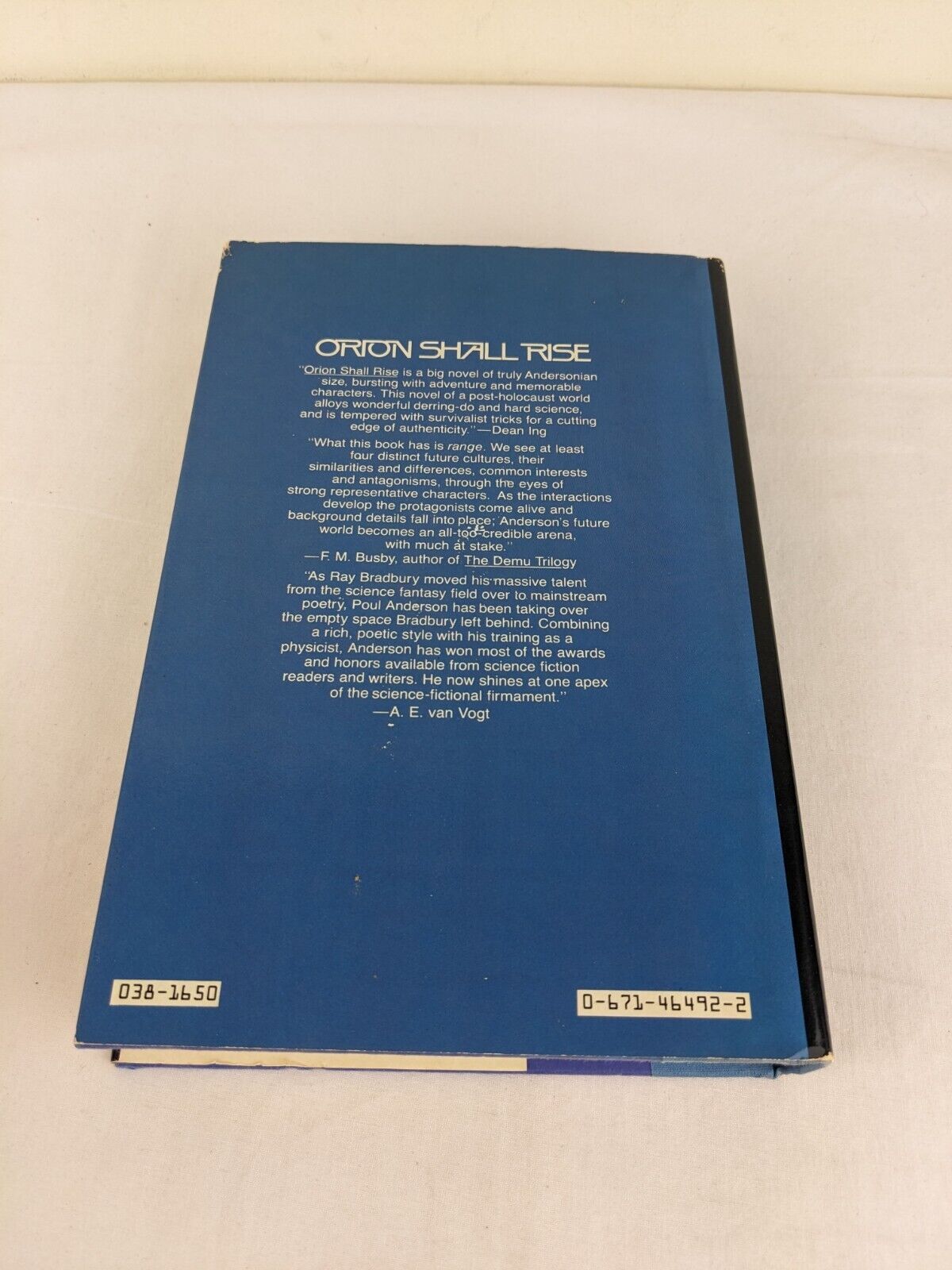 Orion shall rise by Poul Anderson 1983 Hardcover First Edition