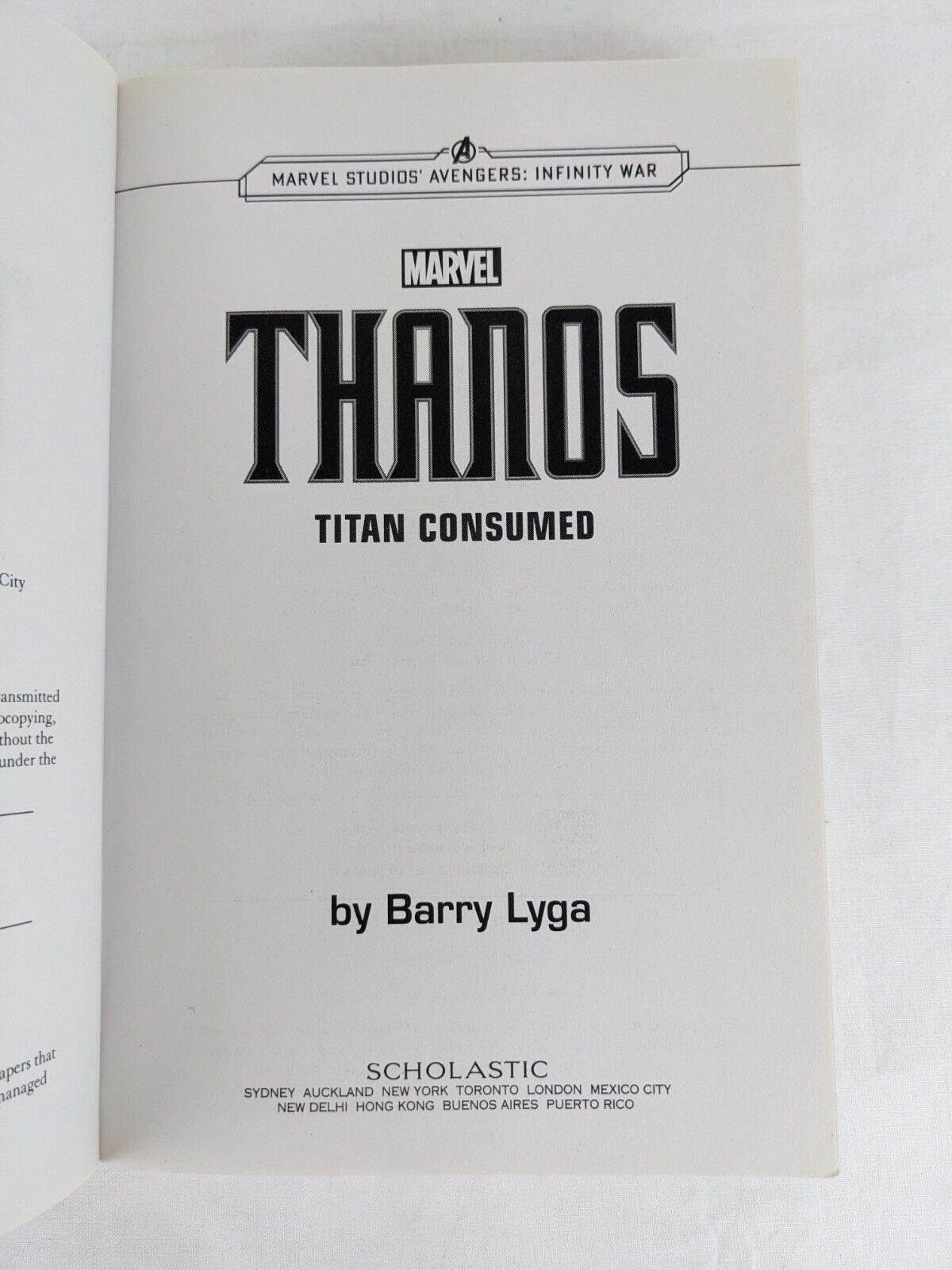 Thanos: Titan consumed by Barry Lyga 2019 - Marvel