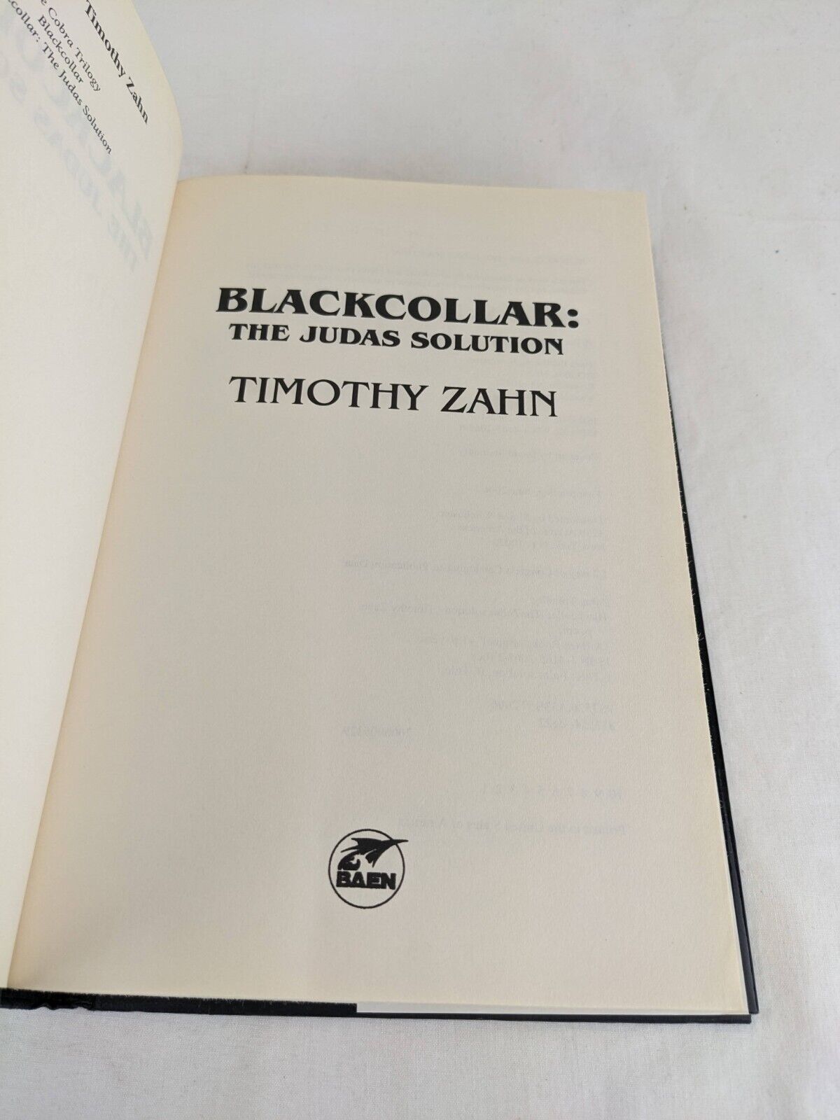 Blackcollar by Timothy Zahn 2006 Hardcover First Edition Baen