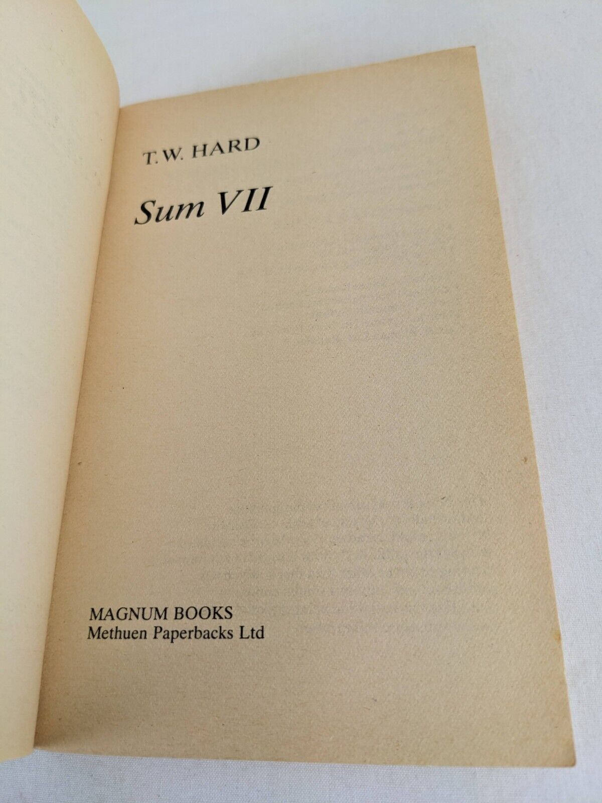 SUM VII by T. W. Hard 1981 Magnum Book