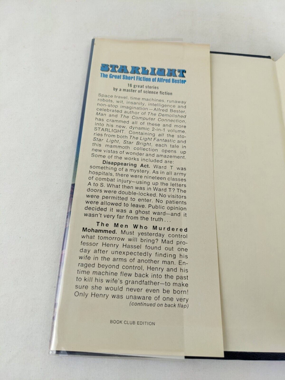 Starlight: The great short fiction of Alfred Bester 1976 Hardcover