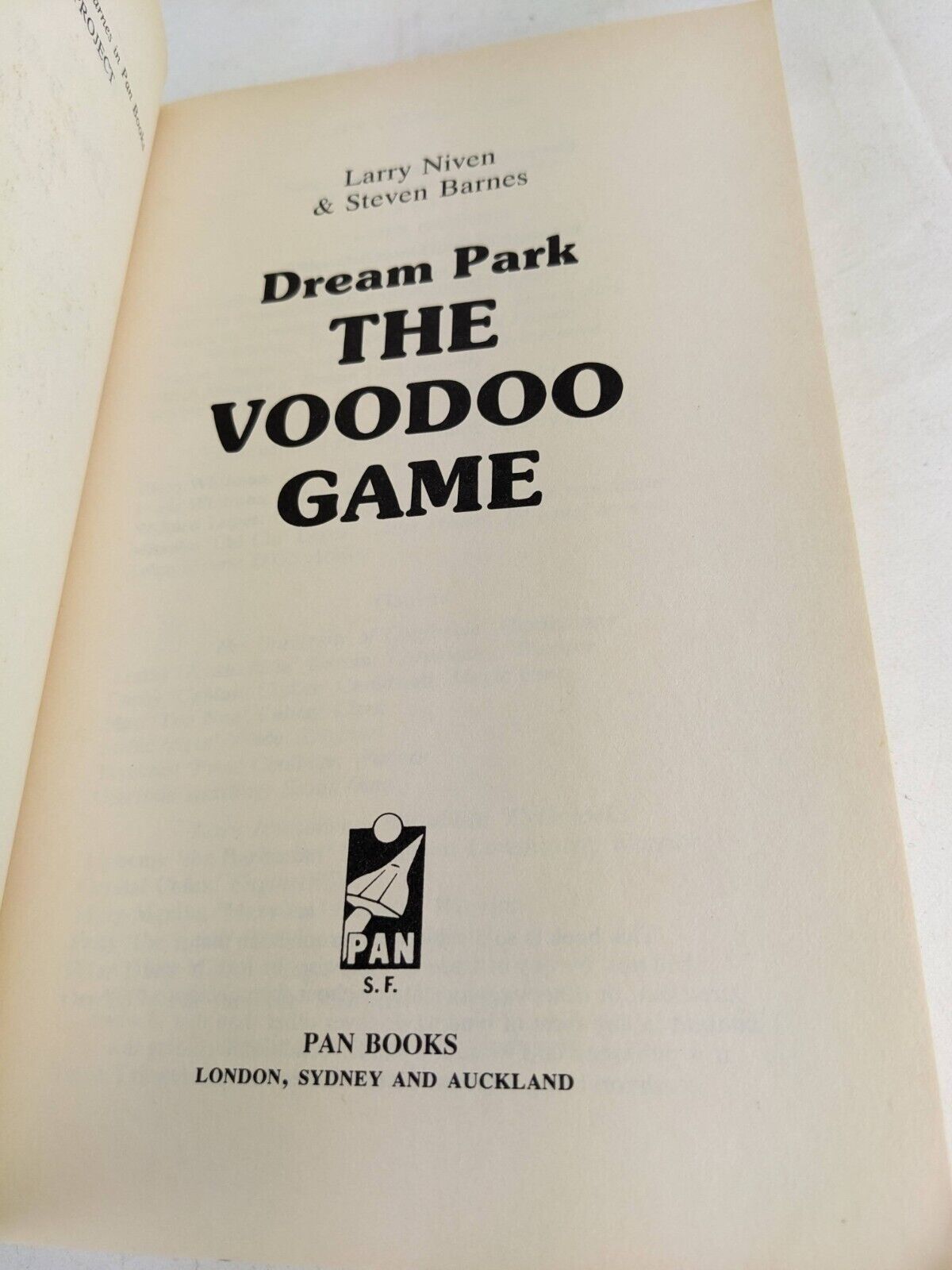 Dream park: The voodoo game by Larry Niven & Steven Barnes 1991