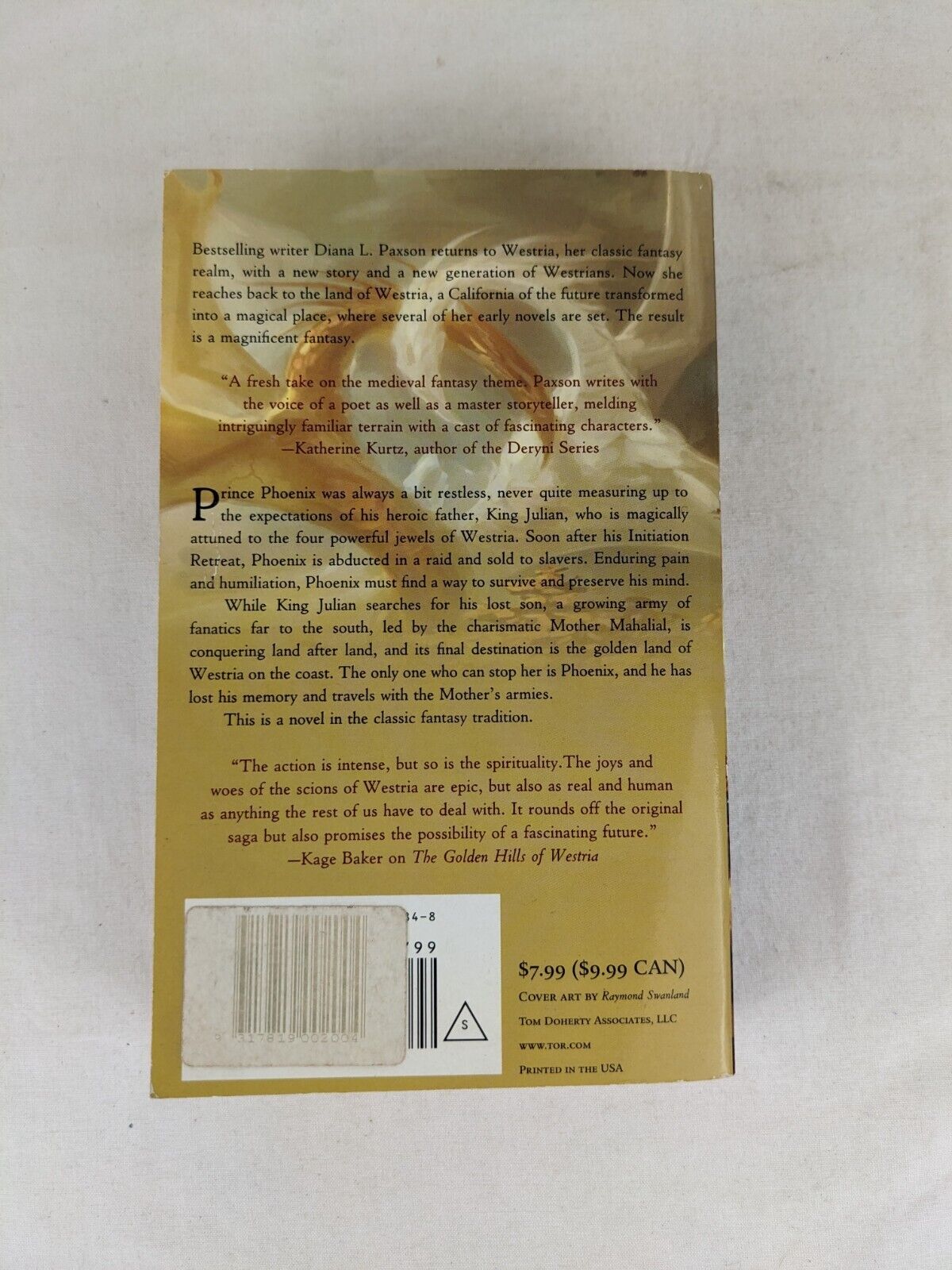 The golden hills of westria by Diana L. Paxson 2007 Westria