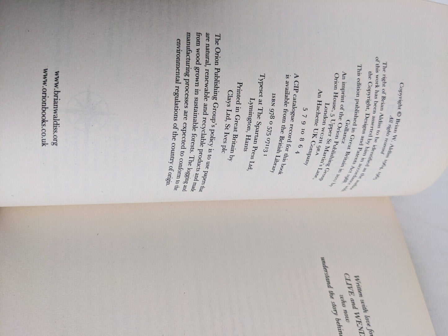 Greybeard by Brian Aldiss 2011 SF Masterworks