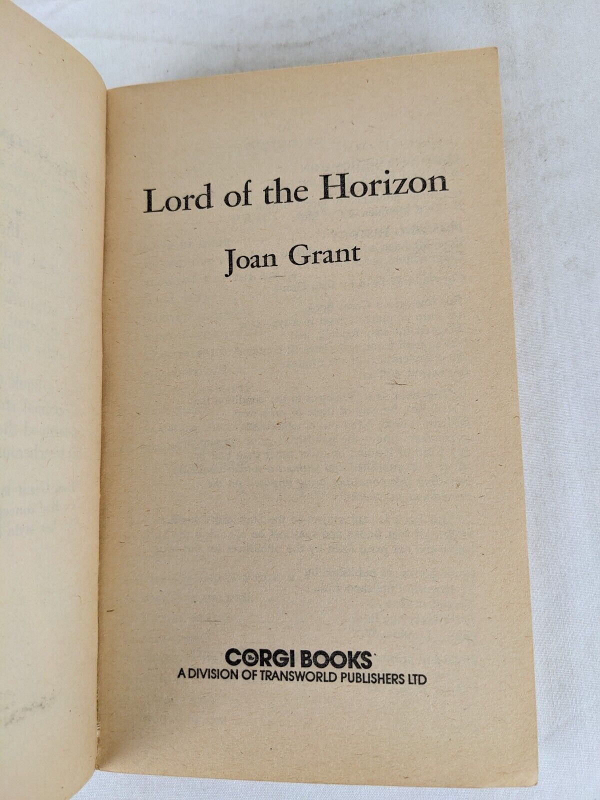 Lord of the horizon by Joan Grant 1975 corgi books