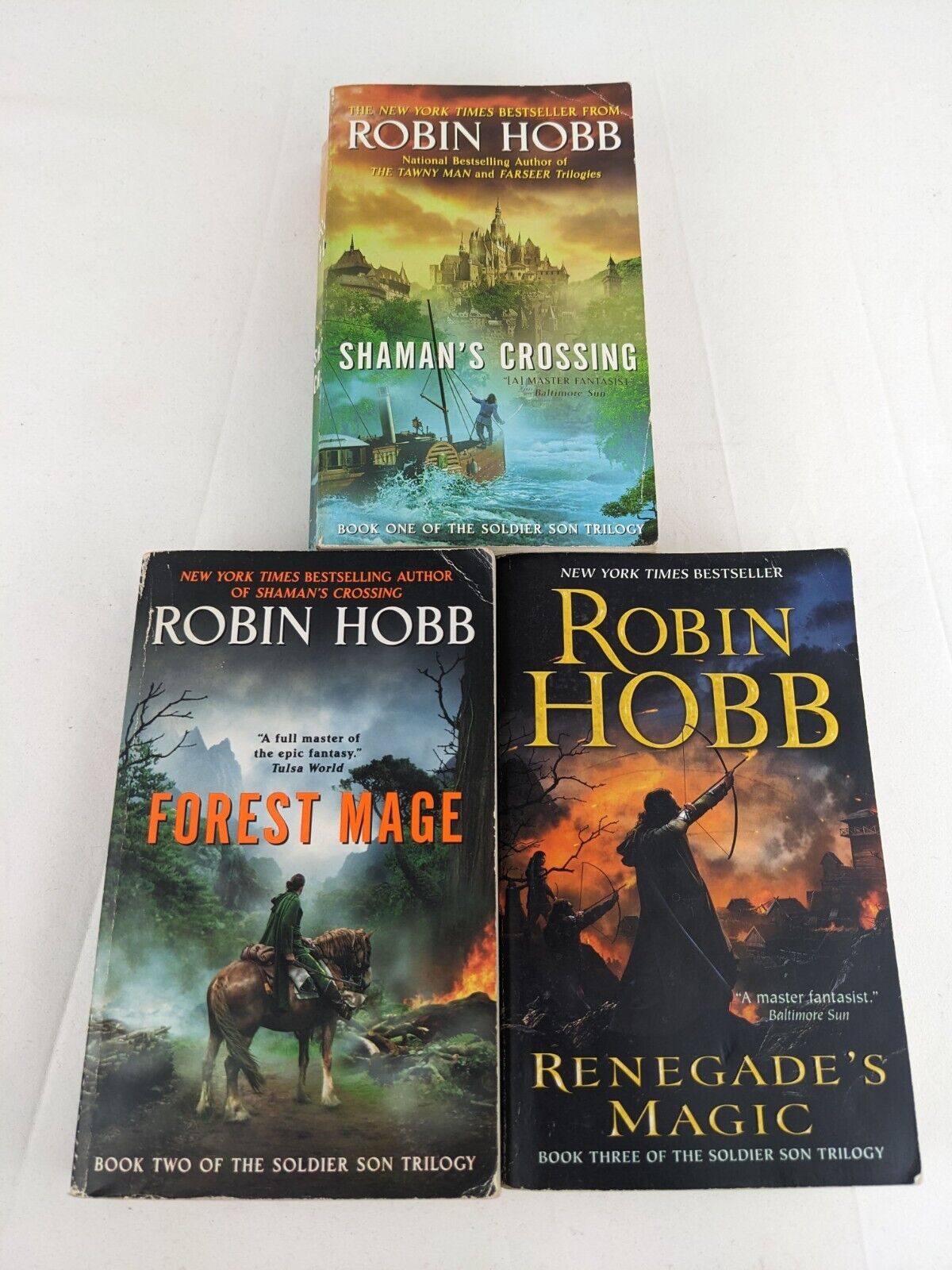 Soldier son trilogy by Robin Hobb 2006 Shaman's crossing Mage & Renegade's Magic