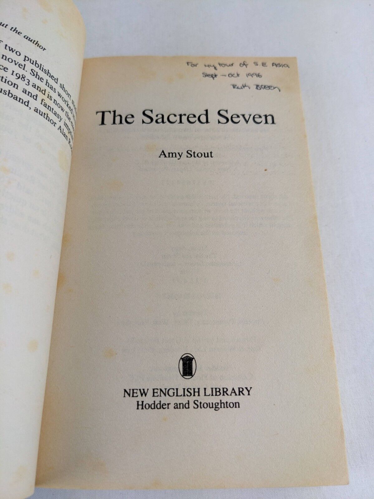 The sacred seven by Amy Stout 1996 One Land Saga