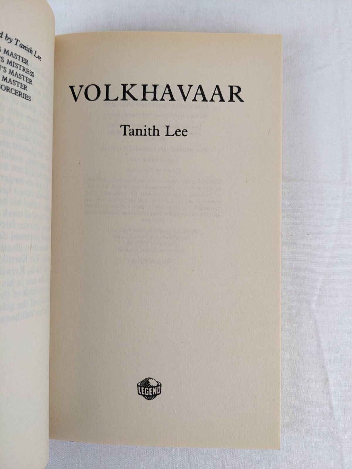 Volkhavaar by Tanith Lee 1988