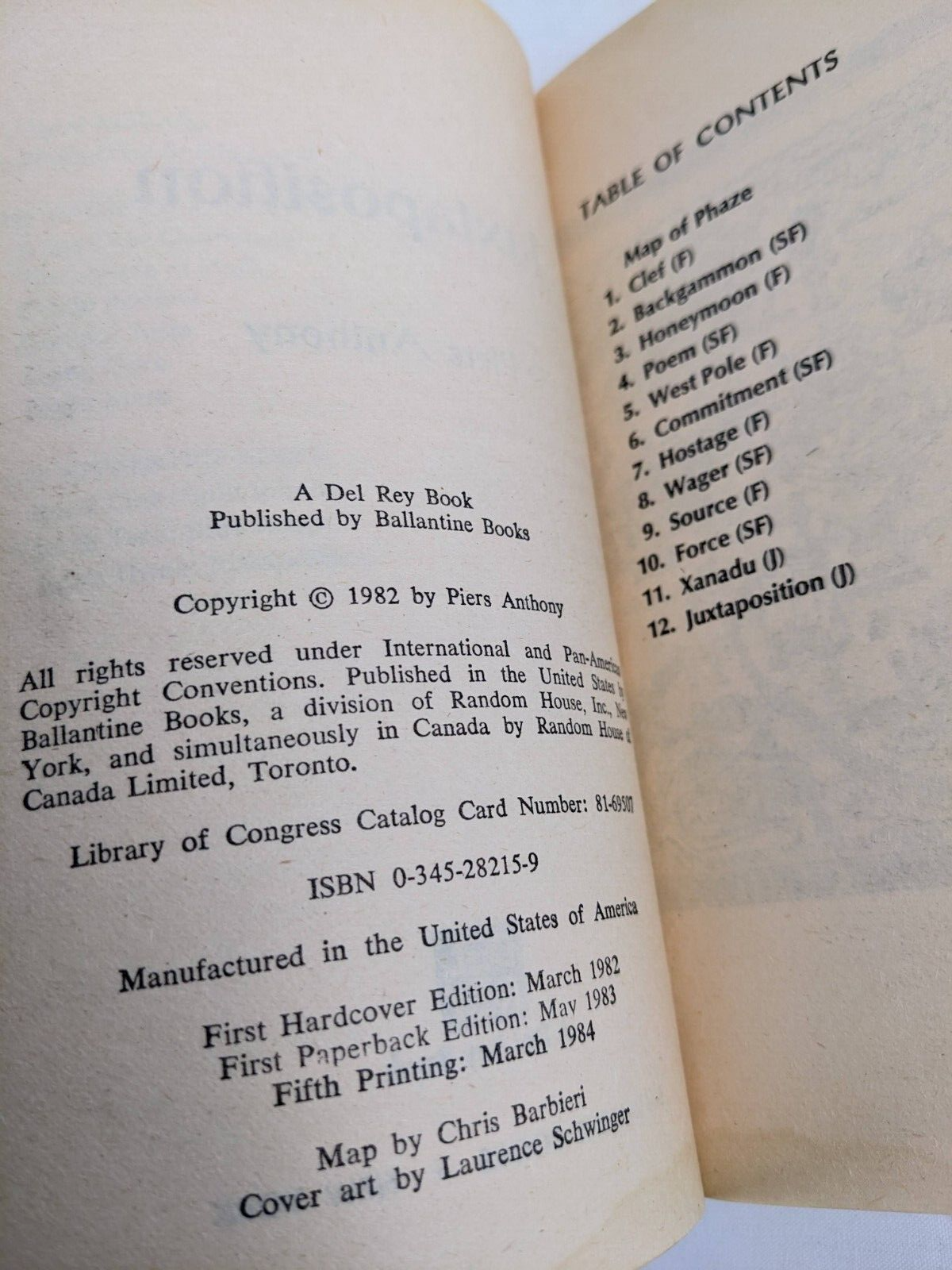 Apprentice Adept x 5 by Piers Anthony 1983 Split, Blue, Juxtaposition etc