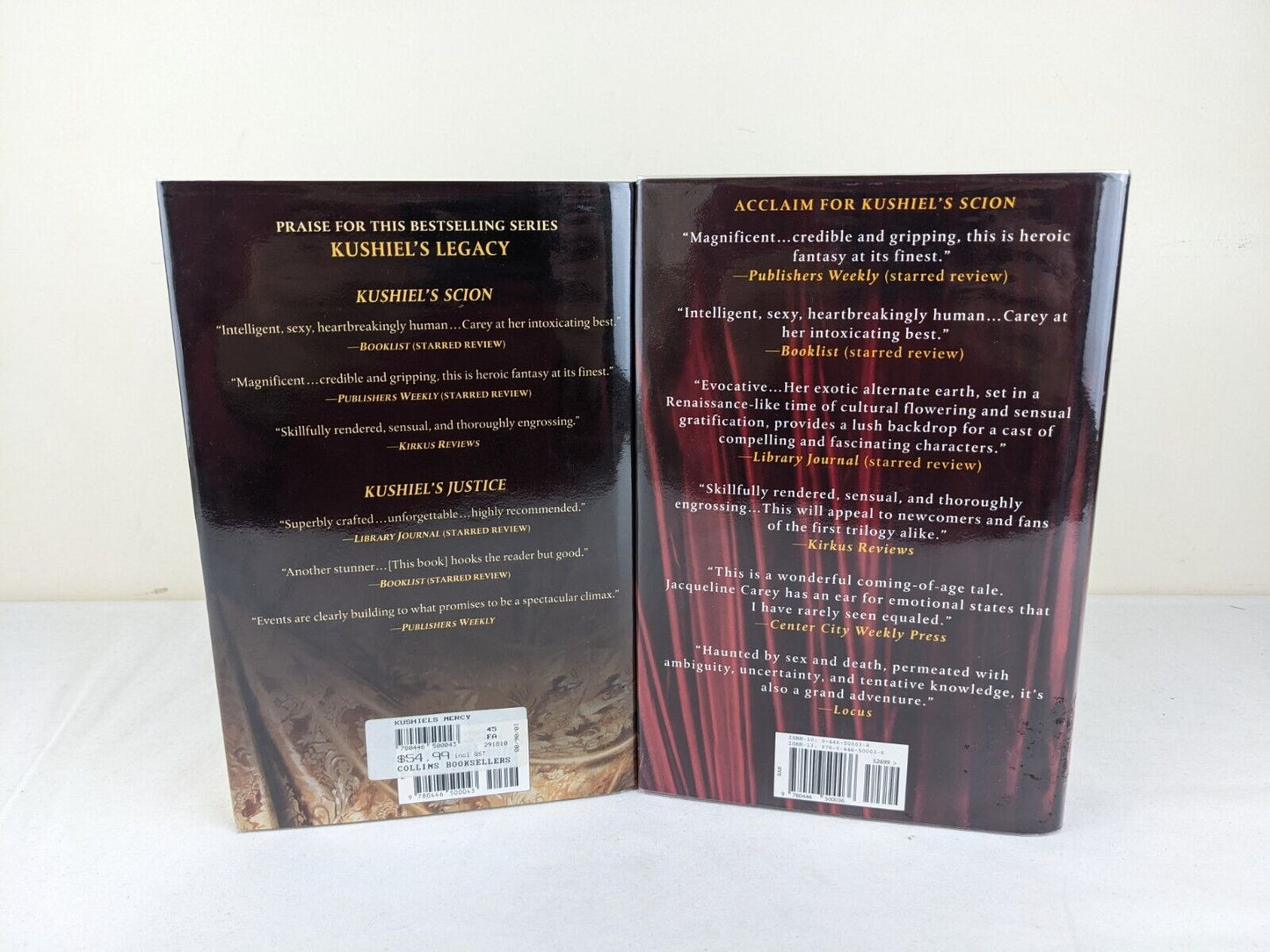 Kushiel's Justice & Kushiel's Mercy by Jacqueline Carey First Edition Hardcover