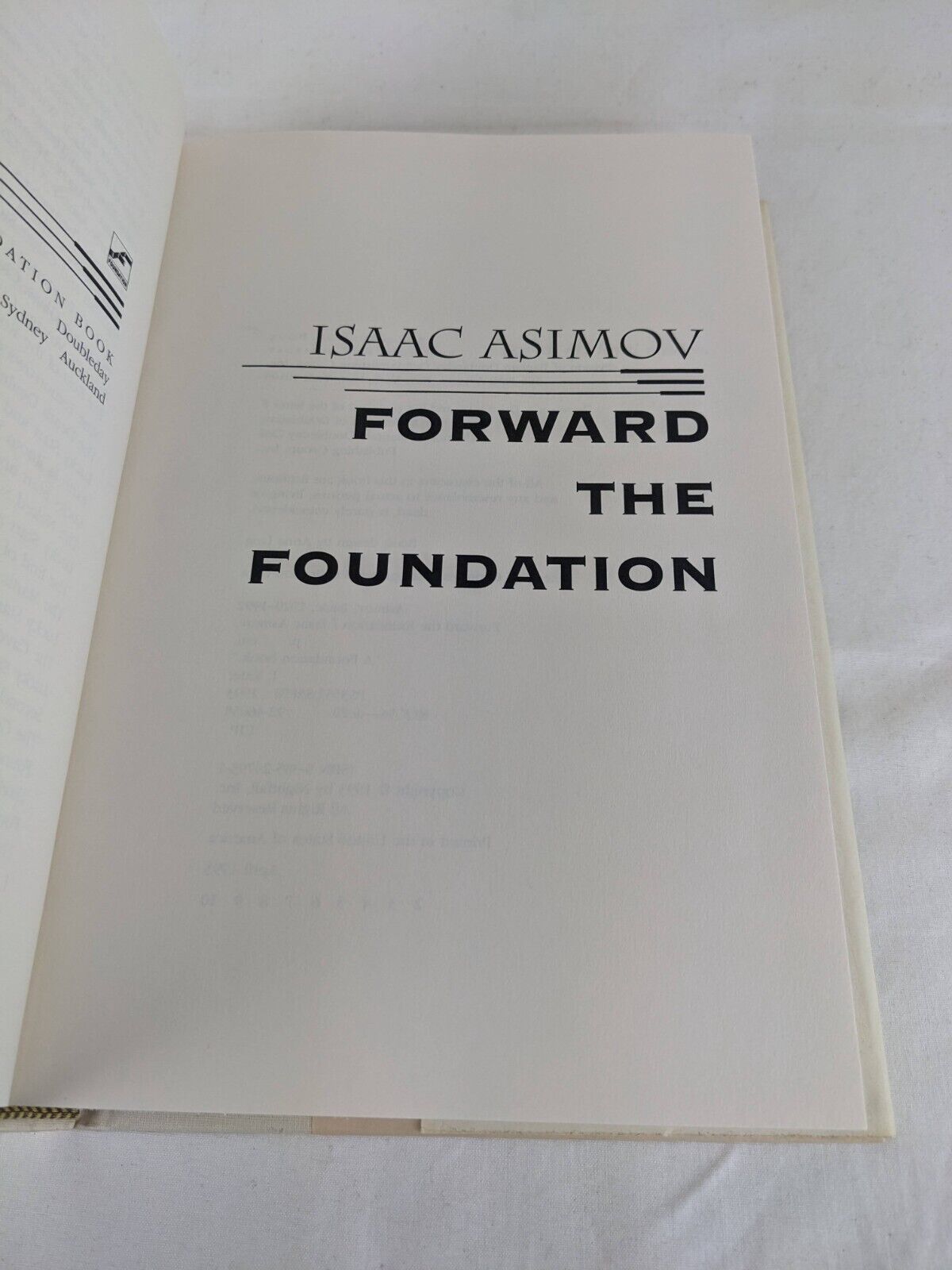 Forward the foundation by Isaac Asimov 1993 Hardcover US First Edition Doubleday