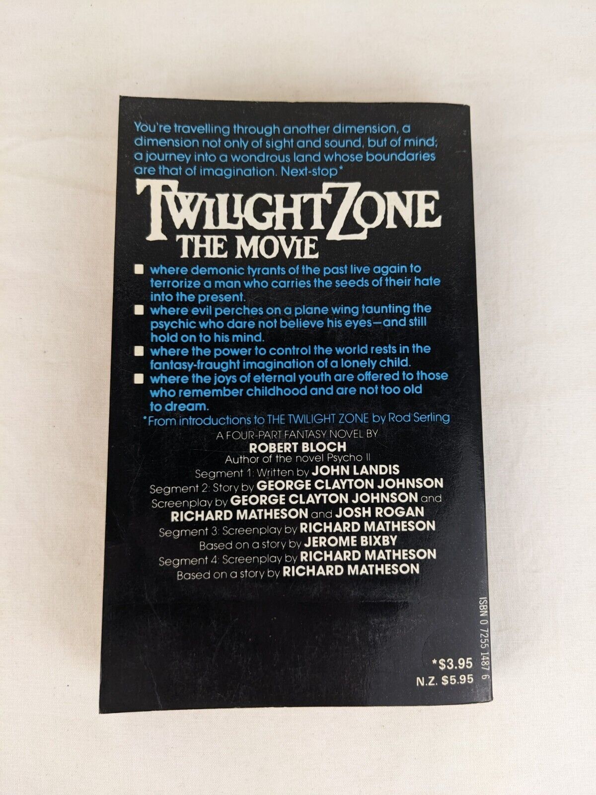 Twilight zone: The movie novelization by Robert Bloch 1983