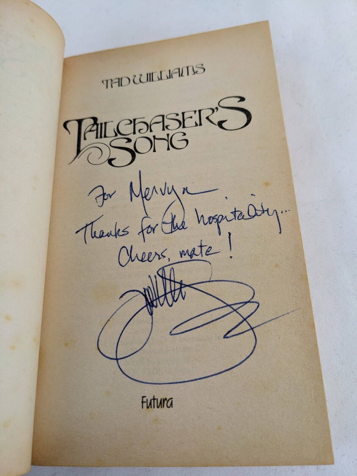 Tailchaser's song by Tad Williams 1986 Signed by Author