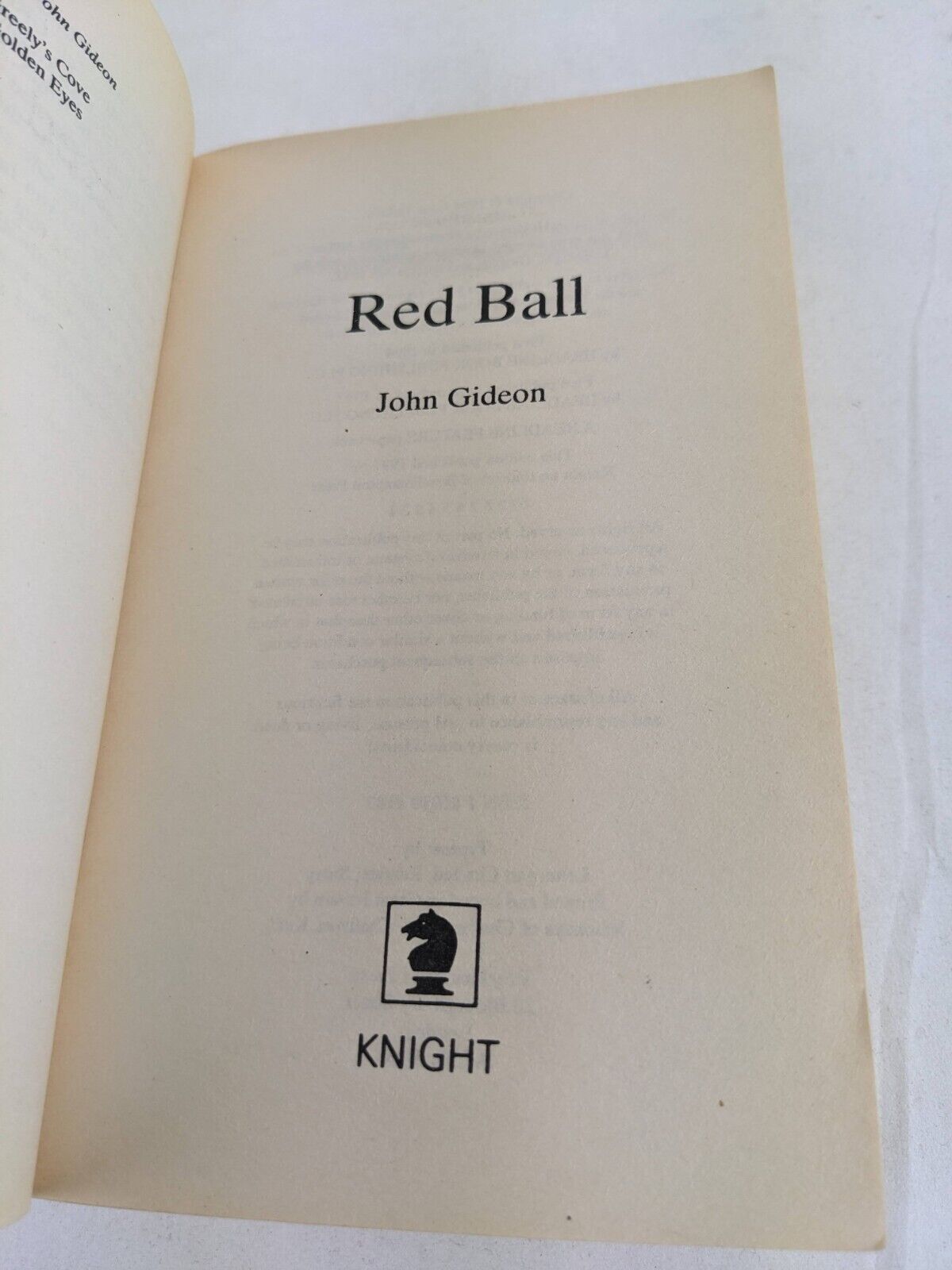 Red ball by John Gideon 1994 Horror