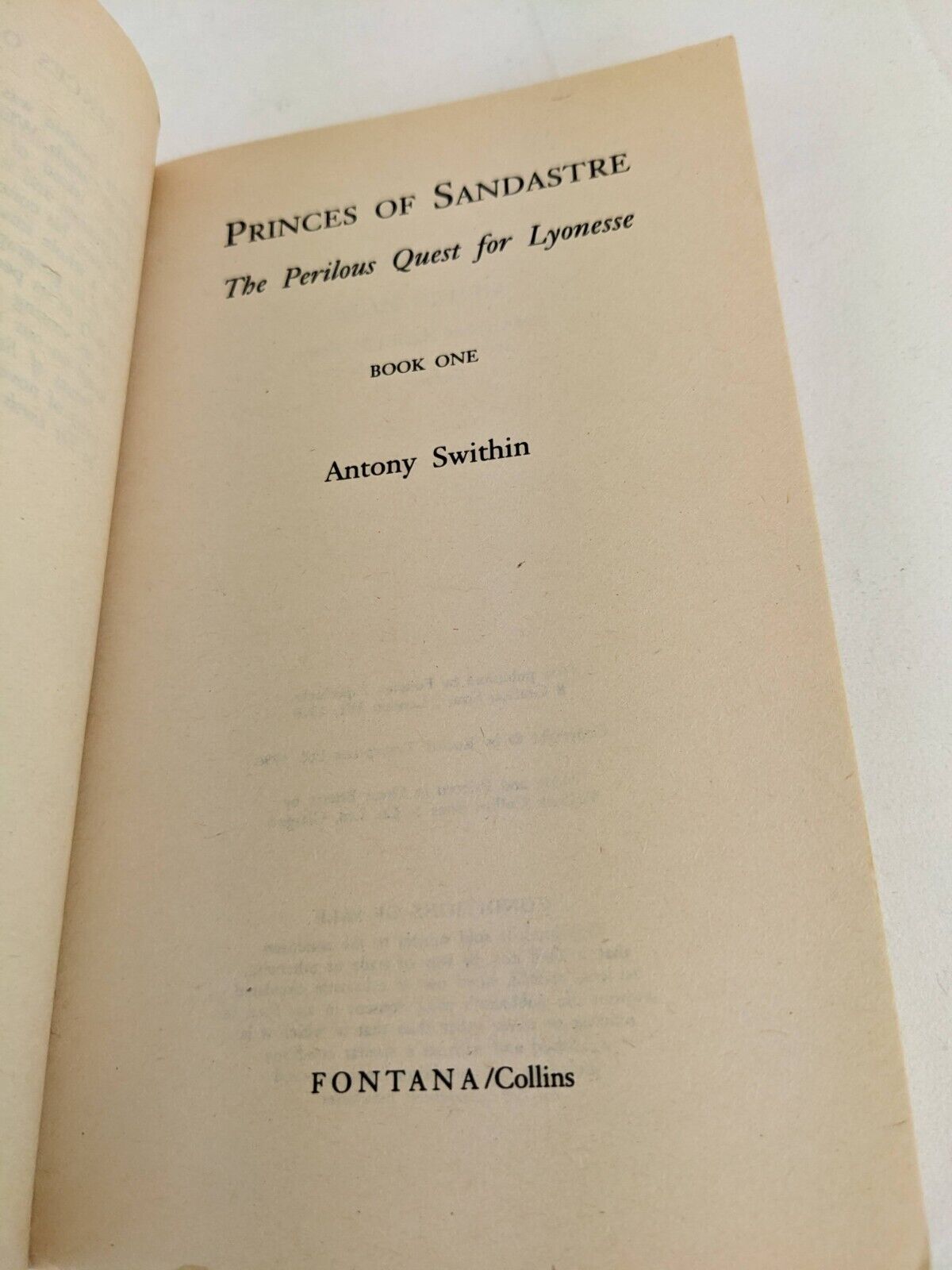 The Perilous quest for Lyonesse complete series by Antony Swithin 1990