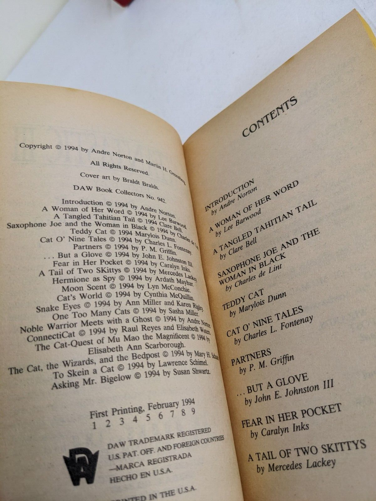 Catfantastic series x 4 by Andre Norton / Martin H. Greenberg 1991 Short Stories
