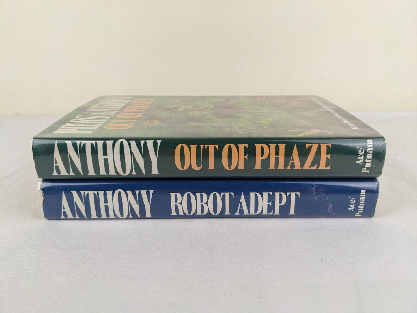 Out of Phaze & Robot Adept by Piers Anthony 1987 Hardcover Apprentice Adept