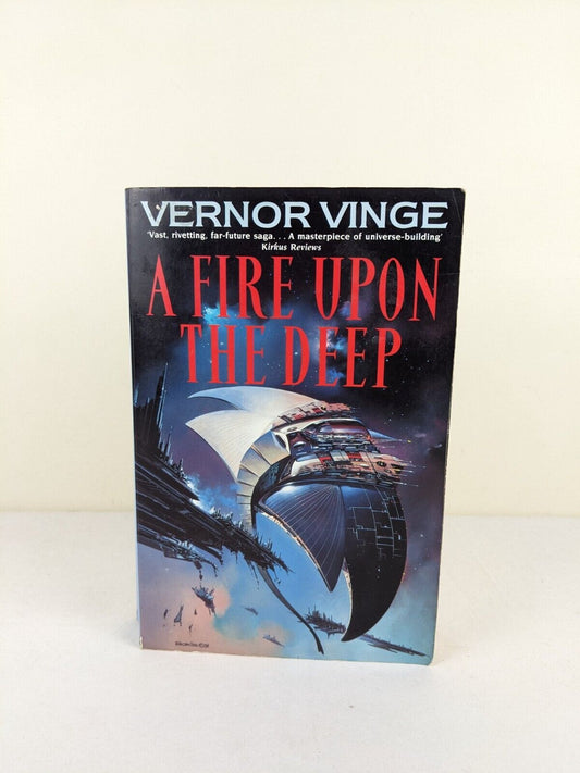 A fire upon the deep by Vernor Vinge 1992 Large Trade Paperback