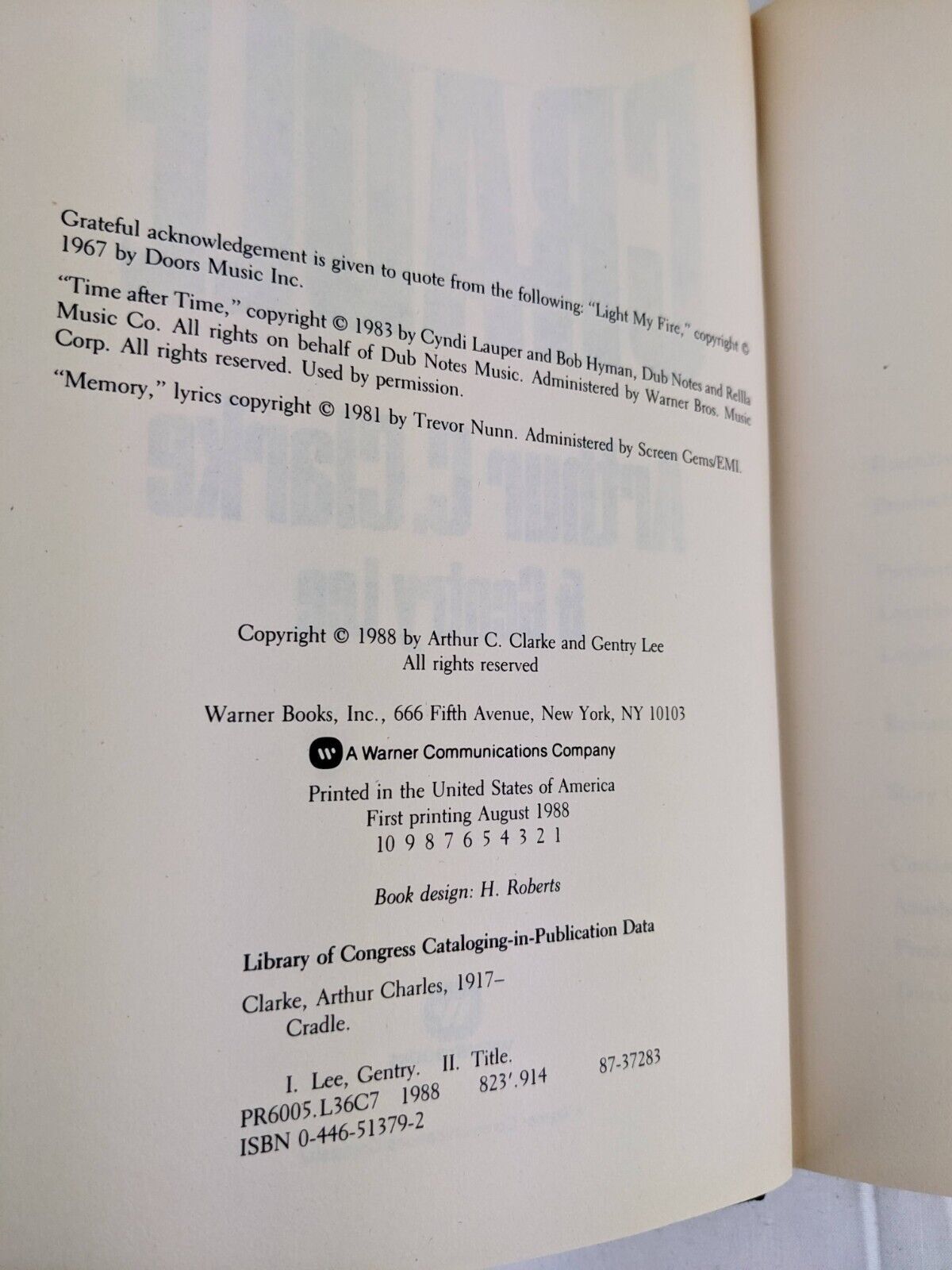 Cradle by Arthur C. Clarke & Gentry Lee hardcover 1988 First Edition First Print